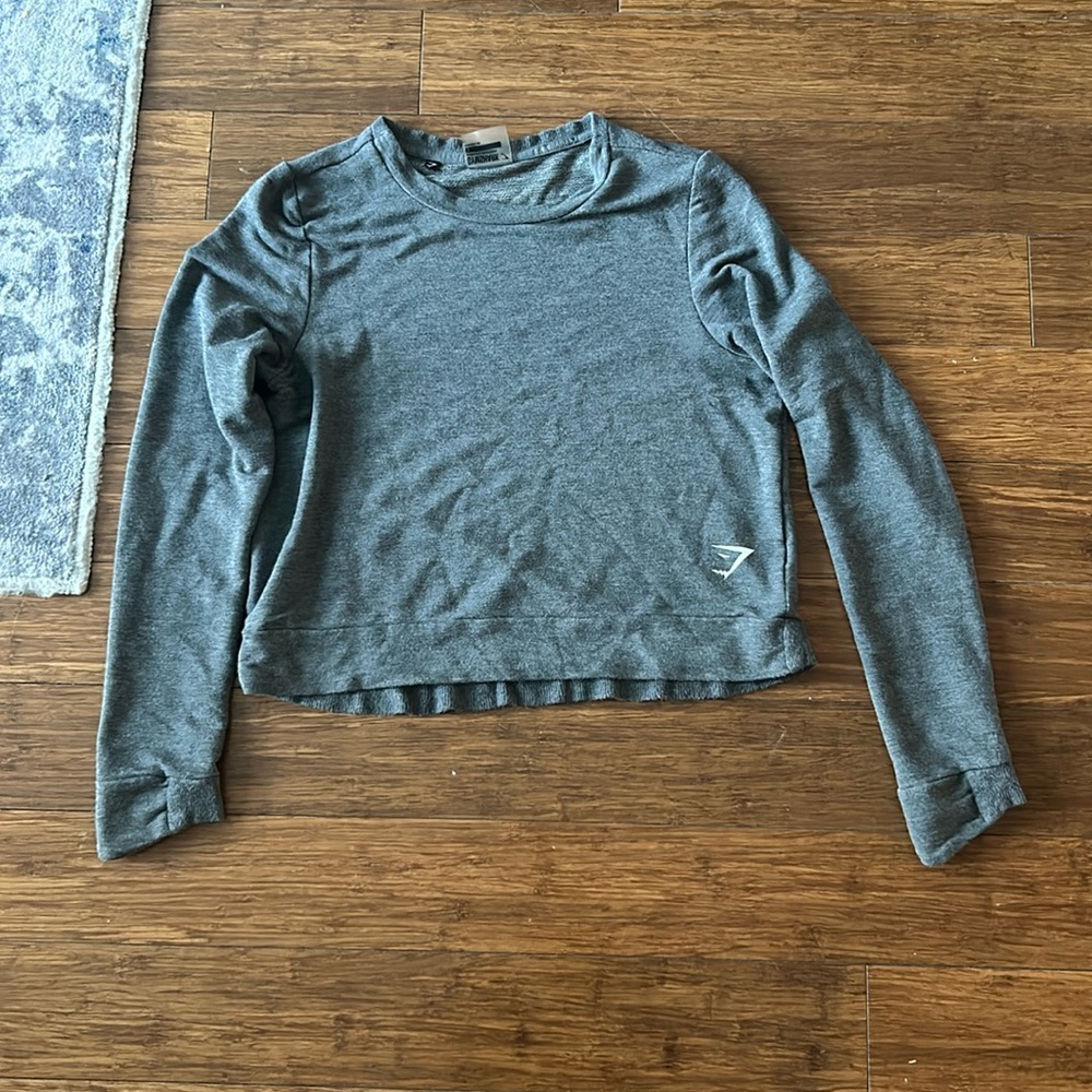 Gymshark Cropped Gray Workout Top